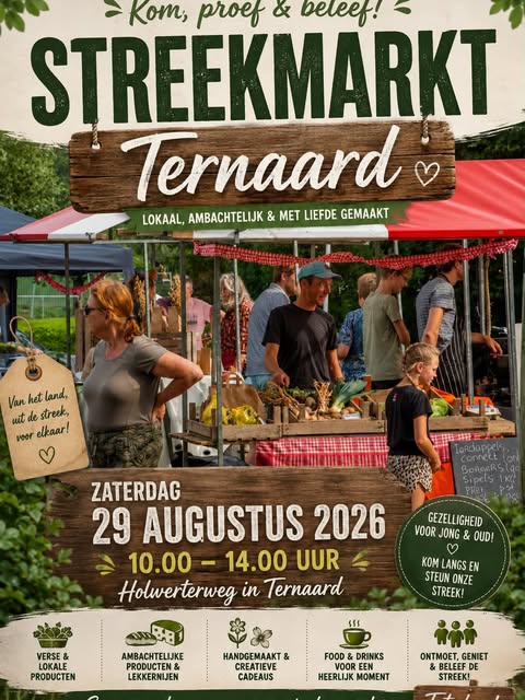 Poster van de Streekmarkt Ternaard